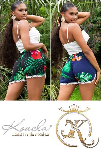 Koucla Sexy Sommer Shorts Mit Spitze Am Saum Und Taschen