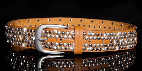 Koucla Sexy, Trendy Hüftgürtel Mit Nieten U. StrassSteine