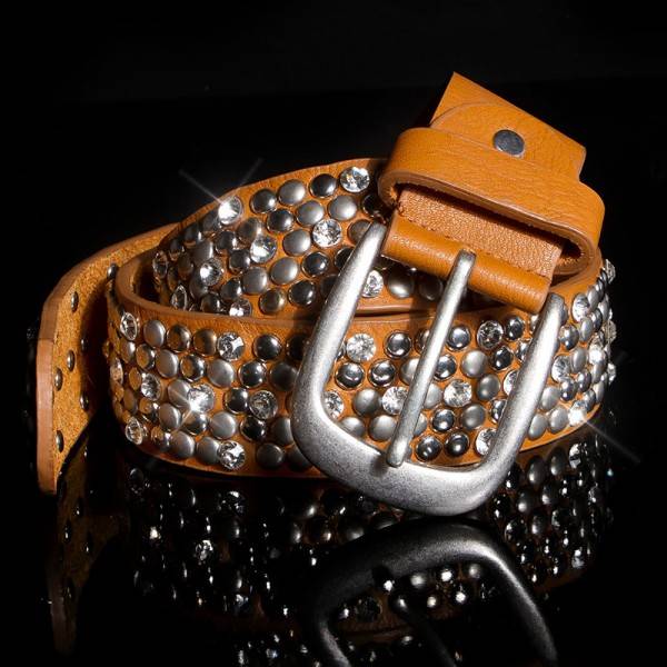 Koucla Sexy, Trendy Hüftgürtel Mit Nieten U. StrassSteine