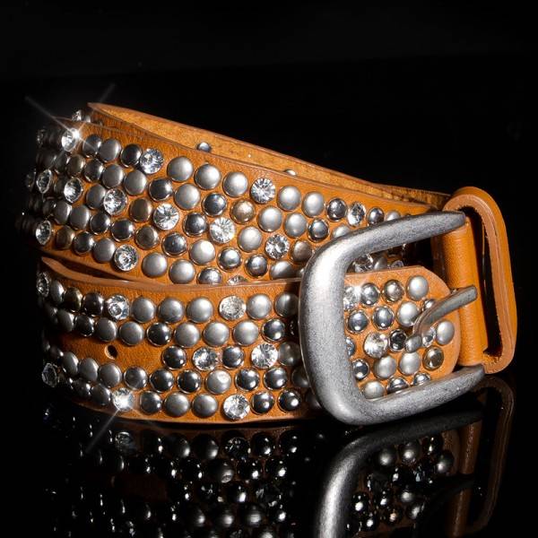 Koucla Sexy, Trendy Hüftgürtel Mit Nieten U. StrassSteine