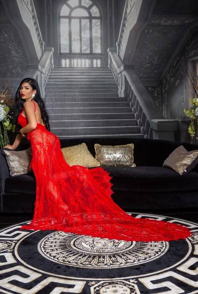 Koucla Soo Seductive! Red Carpet Gala Kleid Mit Stickerei