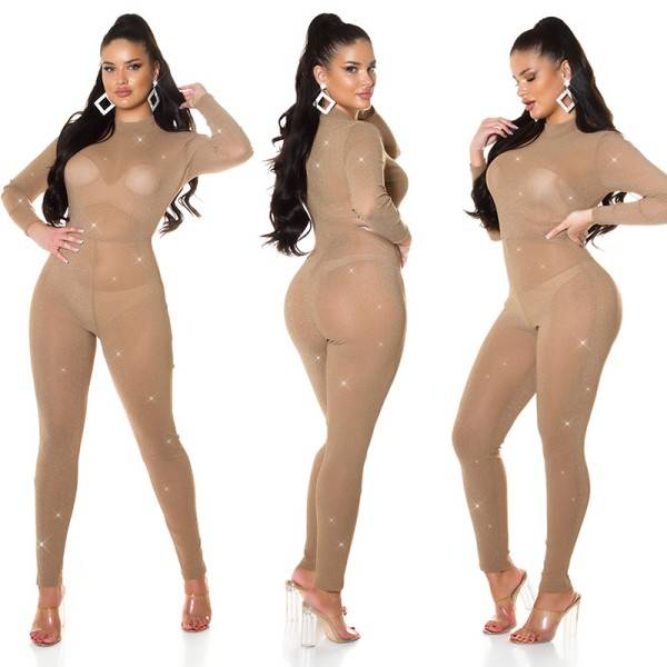 Koucla Soo Sexy! KimK.LooK Glitzer Party Overall Transp
