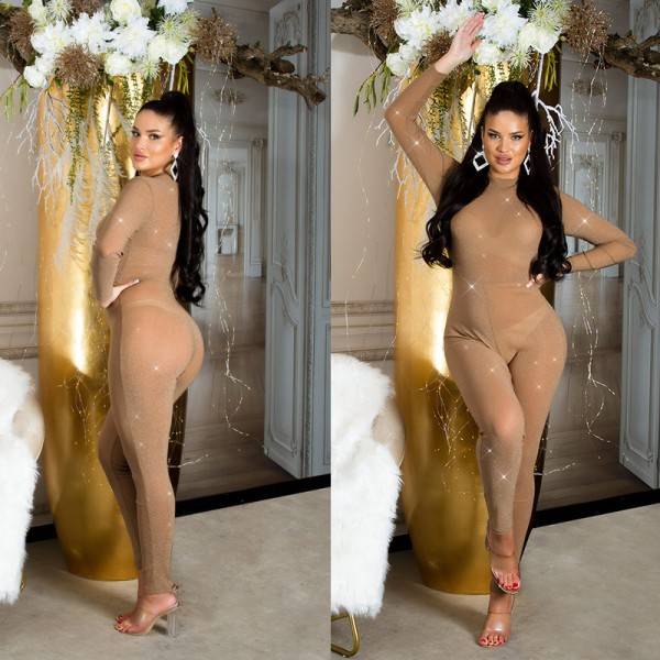 Koucla Soo Sexy! KimK.LooK Glitzer Party Overall Transp
