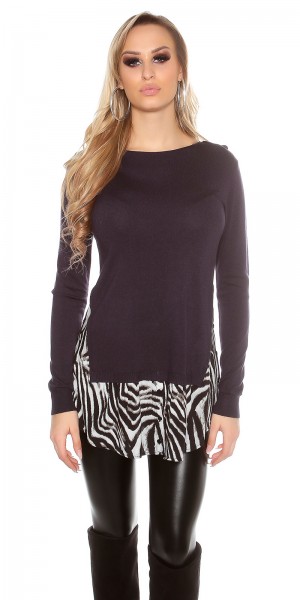 Koucla Trendy Koucla 2in1 FeinstrickPulli Mit AnimalPrint
