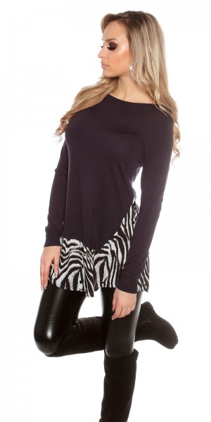 Koucla Trendy Koucla 2in1 FeinstrickPulli Mit AnimalPrint