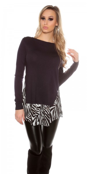 Koucla Trendy Koucla 2in1 FeinstrickPulli Mit AnimalPrint