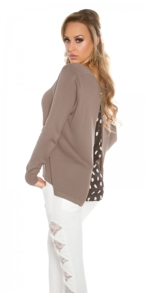 Koucla Trendy KouCla 2in1 Polka Dot Chiffon Pullover