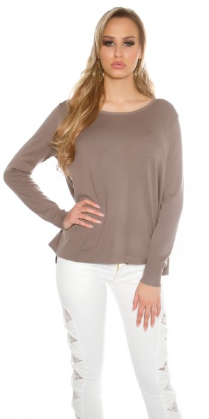 Koucla Trendy KouCla 2in1 Polka Dot Chiffon Pullover