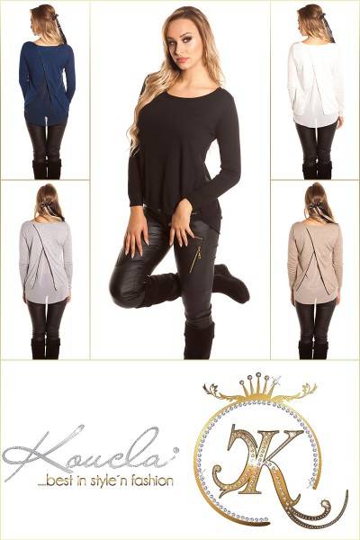 Koucla Trendy Koucla 2in1 Pullover Im Vokuhilaschnitt