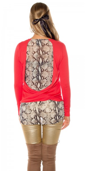 Koucla Trendy Koucla 2in1 Pullover Mit Snake Musterr