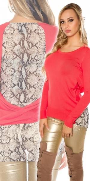 Koucla Trendy Koucla 2in1 Pullover mit Snake Musterr