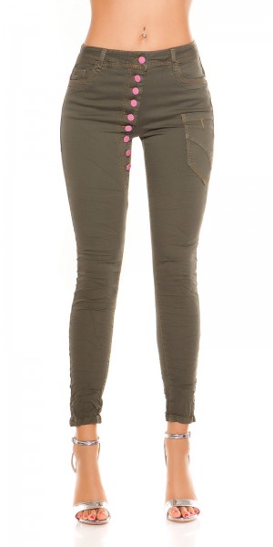 Koucla Trendy Koucla Army-Skinnies M. Tiefem Schritt