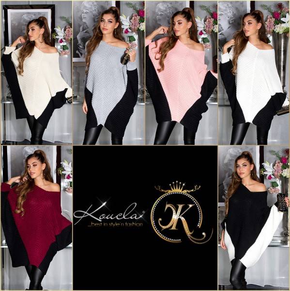Koucla Trendy KouCla Fledermaus Oversize Strickpulli