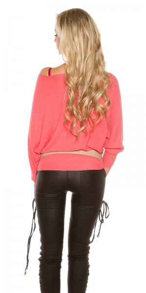 Koucla Trendy Koucla Fledermausärmelpullover Mit Spitze