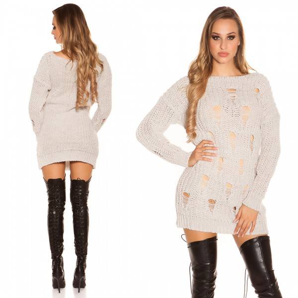 Koucla Trendy KouCla Grobstrick Longpulli Used Look
