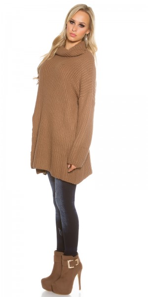 Koucla Trendy KouCla Oversize Rollkragen Strickpullover