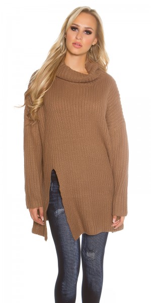 Koucla Trendy KouCla Oversize Rollkragen Strickpullover