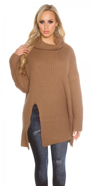 Koucla Trendy KouCla Oversize Rollkragen Strickpullover