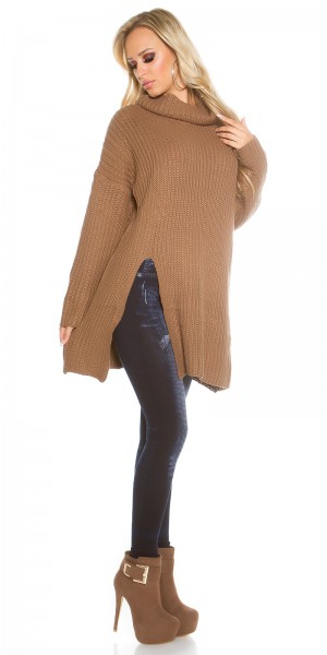 Koucla Trendy KouCla Oversize Rollkragen Strickpullover