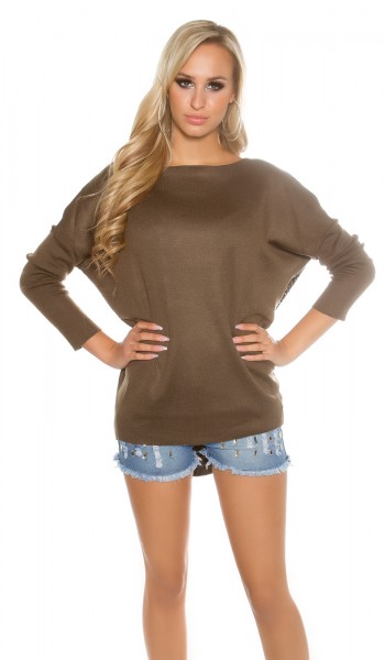 Koucla Trendy KouCla Pulli Mit Engelsflügeln & Strass