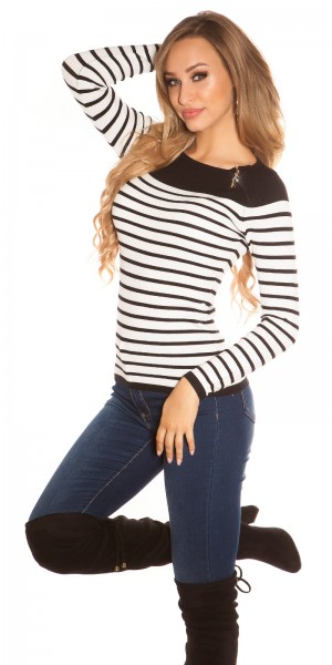 Koucla Trendy Koucla Pullover Mit Reißverschlüssen