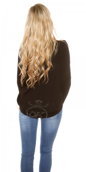 Koucla Trendy Koucla Pullover Mit Spitze Und Strass