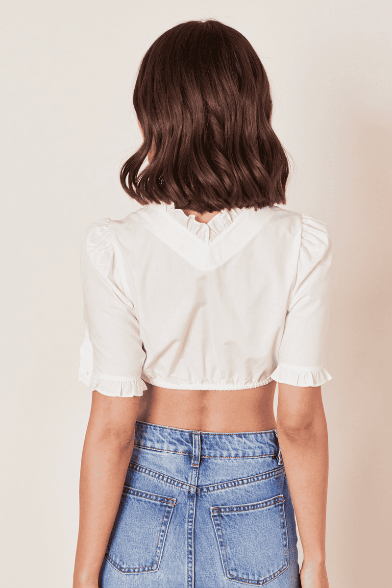 Krüger Madl Dirndlbluse Classico V-Aussch