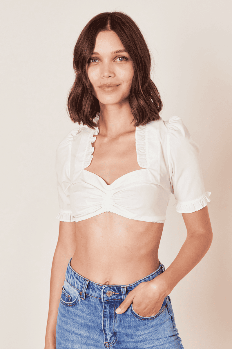 Krüger Madl Dirndlbluse Classico V-Aussch