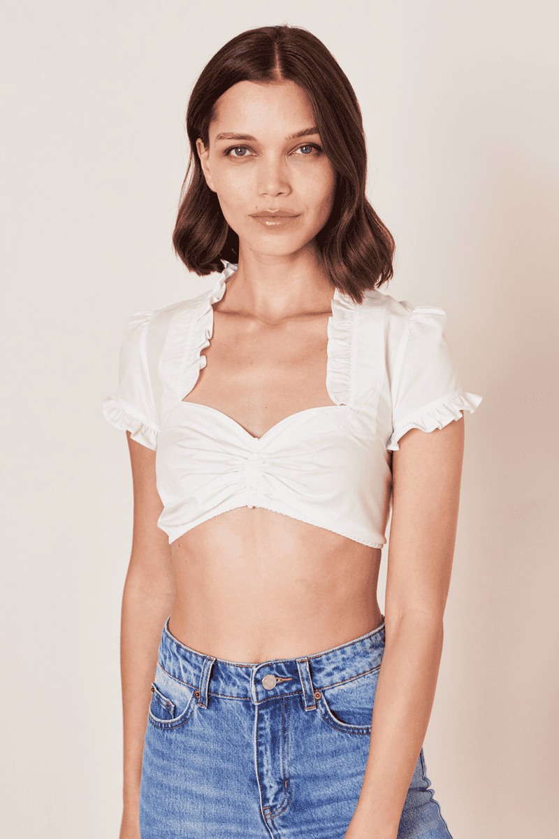 Krüger Madl Dirndlbluse Sober V-Ausschn