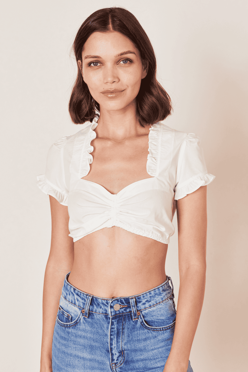 Krüger Madl Dirndlbluse Sober V-Ausschn