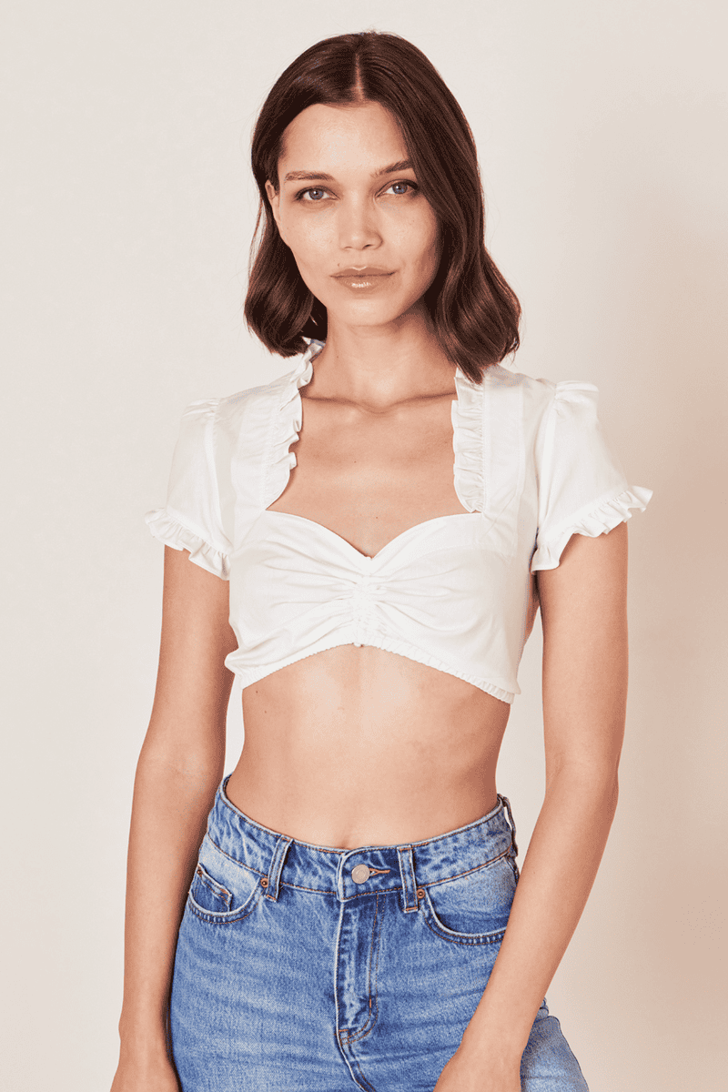 Krüger Madl Dirndlbluse Sober V-Ausschn