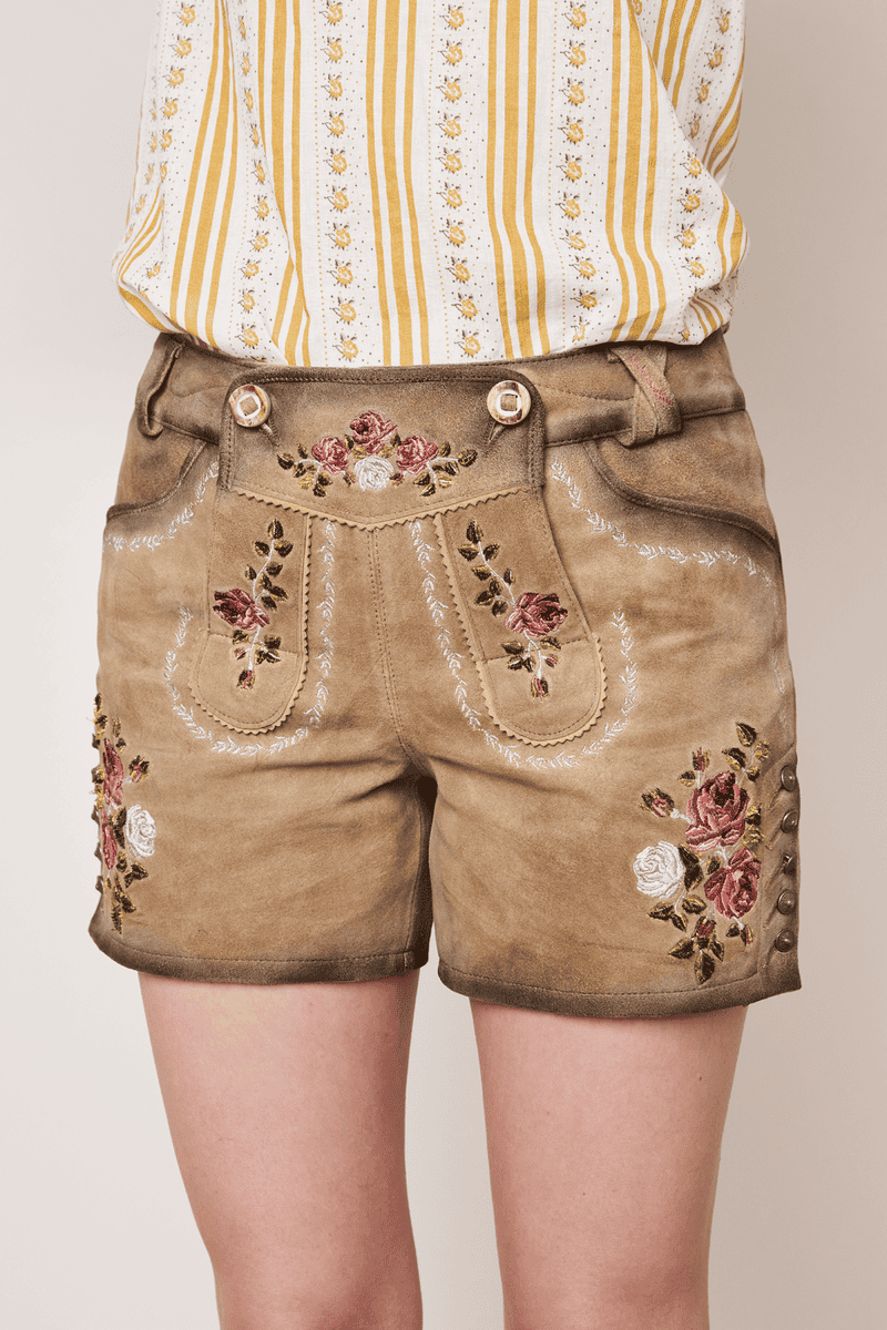 Krüger Madl Lederhose Alpenrose