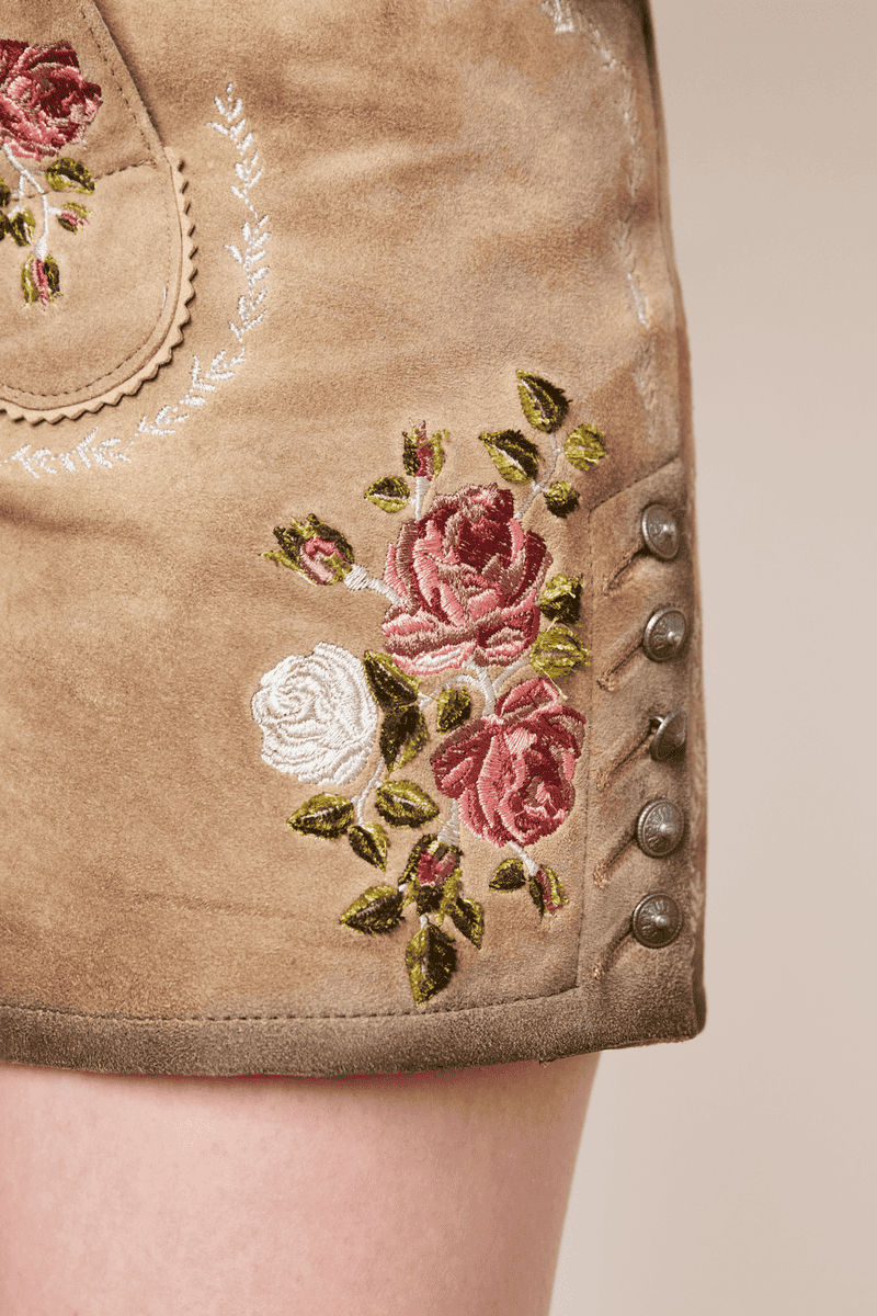 Krüger Madl Lederhose Alpenrose