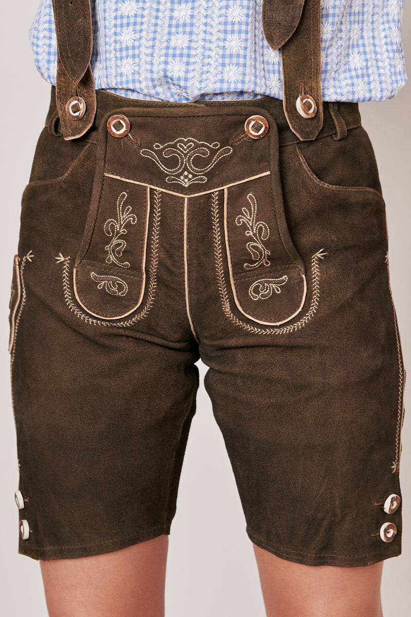 Krüger Madl Lederhose Dark Deer
