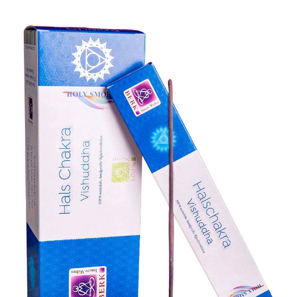 Kunst Und Magie 12er Großpackung Hals-Chakra (Vishuddha) Räucherstäbchen - Holy Smokes Chakra Duftstäbchen