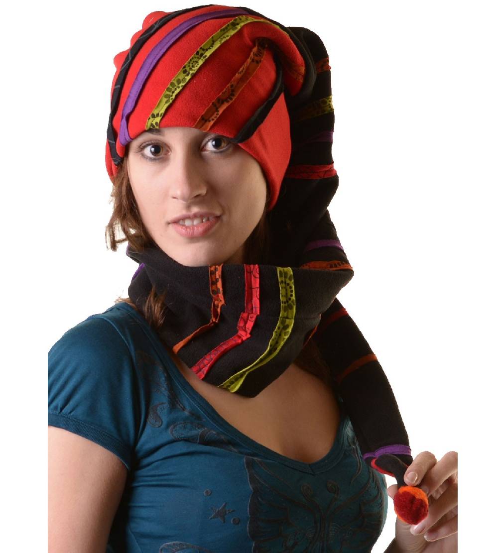 Kunst Und Magie 2in1 Mütze Megalange Zipfelmütze - Fleecemütze Und Schal In Einem!