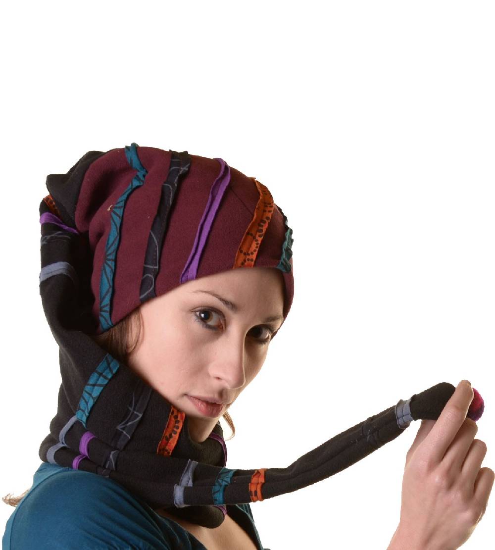 Kunst Und Magie 2in1 Mütze Megalange Zipfelmütze - Fleecemütze Und Schal In Einem!