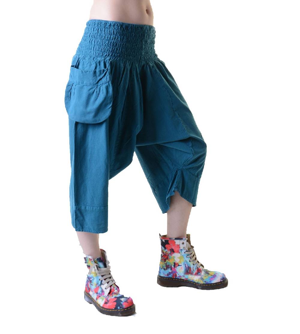 Kunst Und Magie 3/4 Sarouelhose Pumphose Im Haremshosen Style Kurz