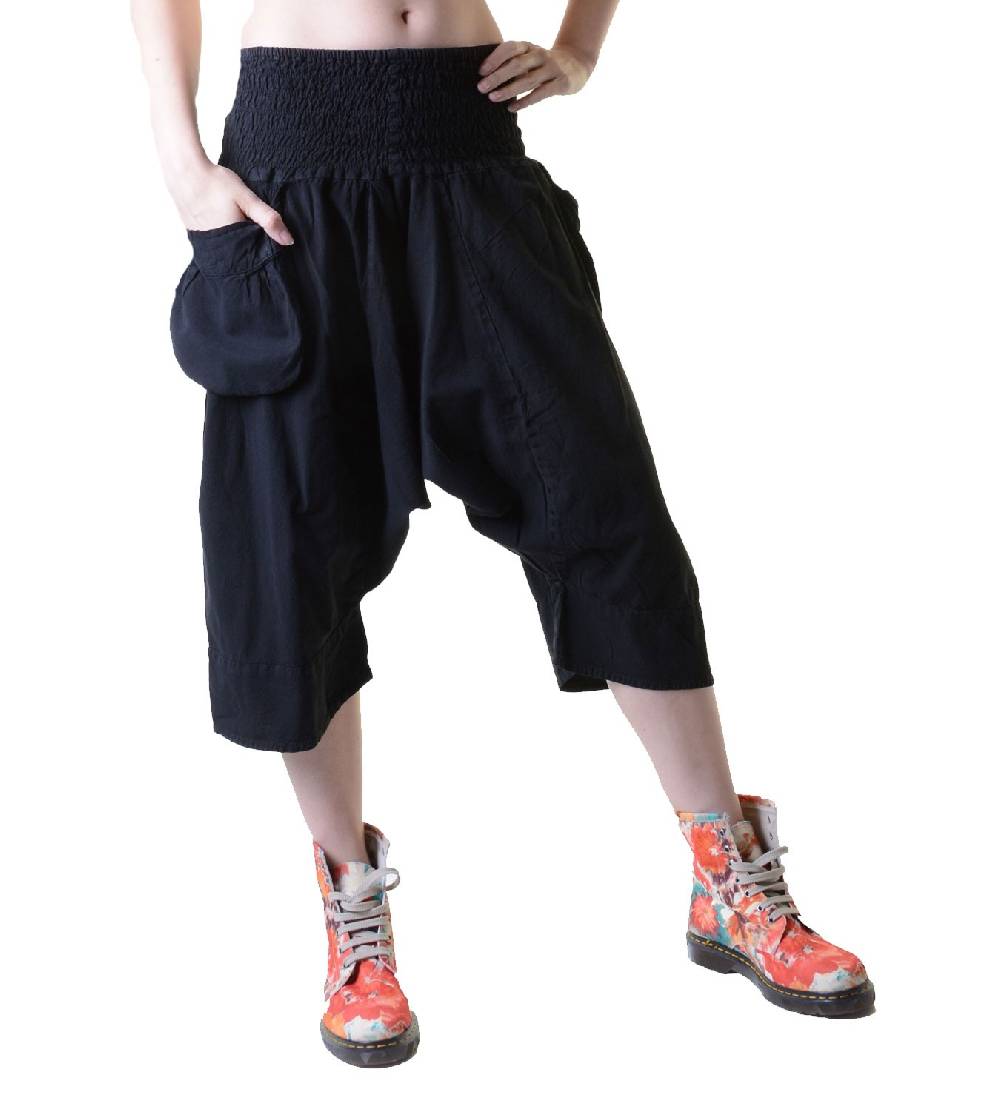 Kunst Und Magie 3/4 Sarouelhose Pumphose Im Haremshosen Style Kurz
