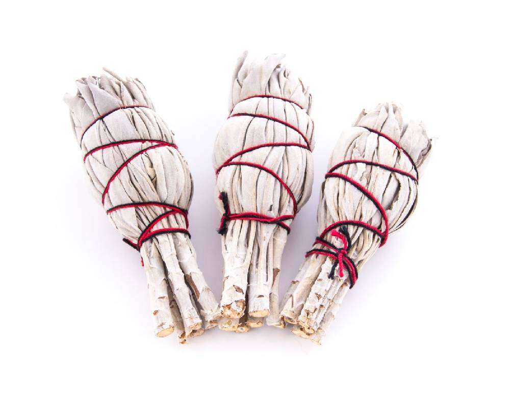 Kunst Und Magie 3er Pack Weißer Salbei Mini Smudges Indianische / Shamanische Räucherung Smudge Stick