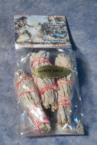Kunst Und Magie 3er Pack Weißer Salbei Mini Smudges Indianische / Shamanische Räucherung Smudge Stick