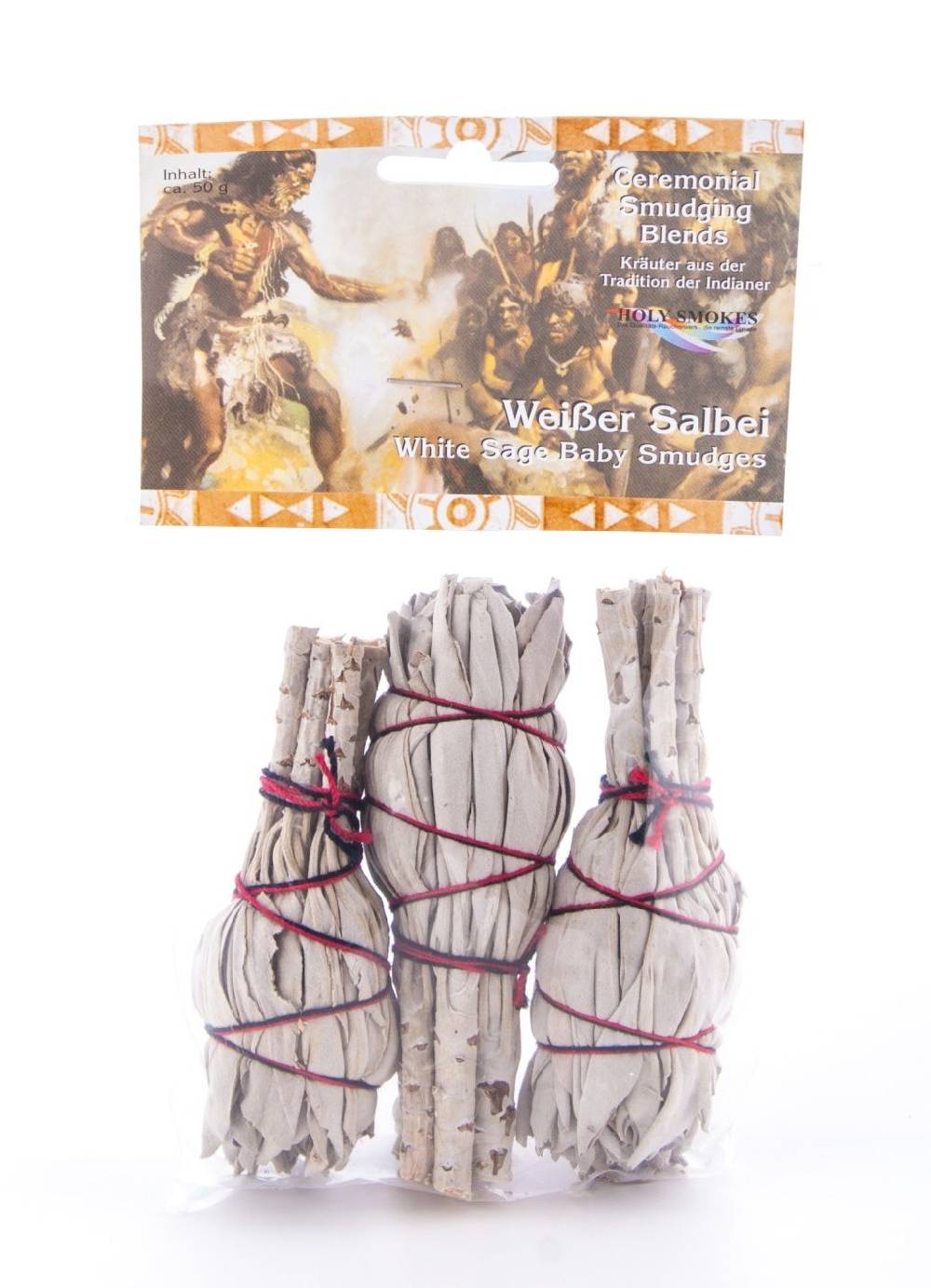 Kunst Und Magie 3er Pack Weißer Salbei Mini Smudges Indianische / Shamanische Räucherung Smudge Stick