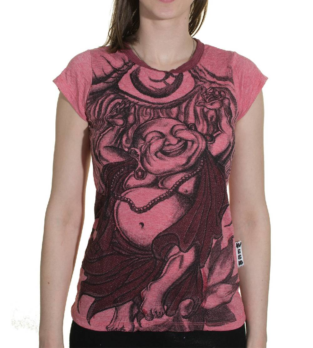 Kunst Und Magie 70er Retro Hippie Top Sure Buddha Smile Auge T-Shirt