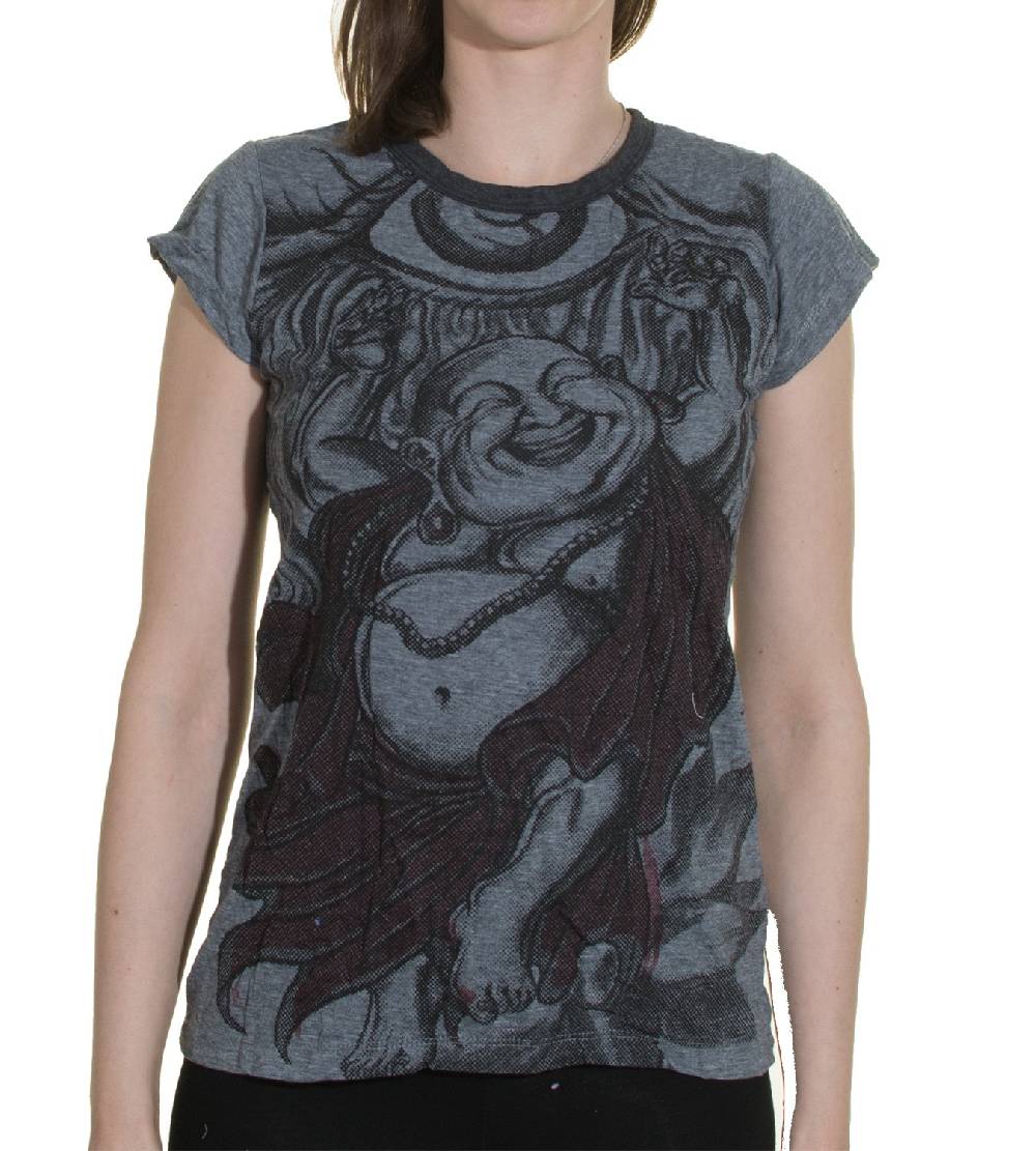 Kunst Und Magie 70er Retro Hippie Top Sure Buddha Smile Auge T-Shirt