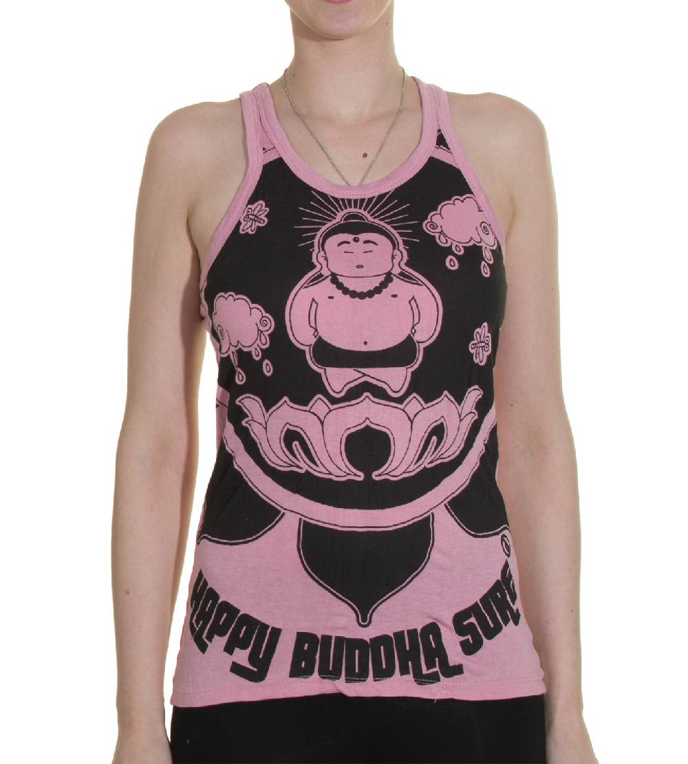 Kunst Und Magie 70er Retro Hippie Trägertop Sure Buddha Lotus Shirt