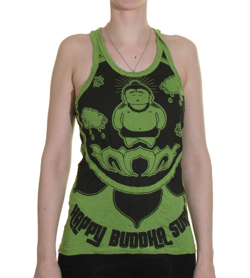 Kunst Und Magie 70er Retro Hippie Trägertop Sure Buddha Lotus Shirt