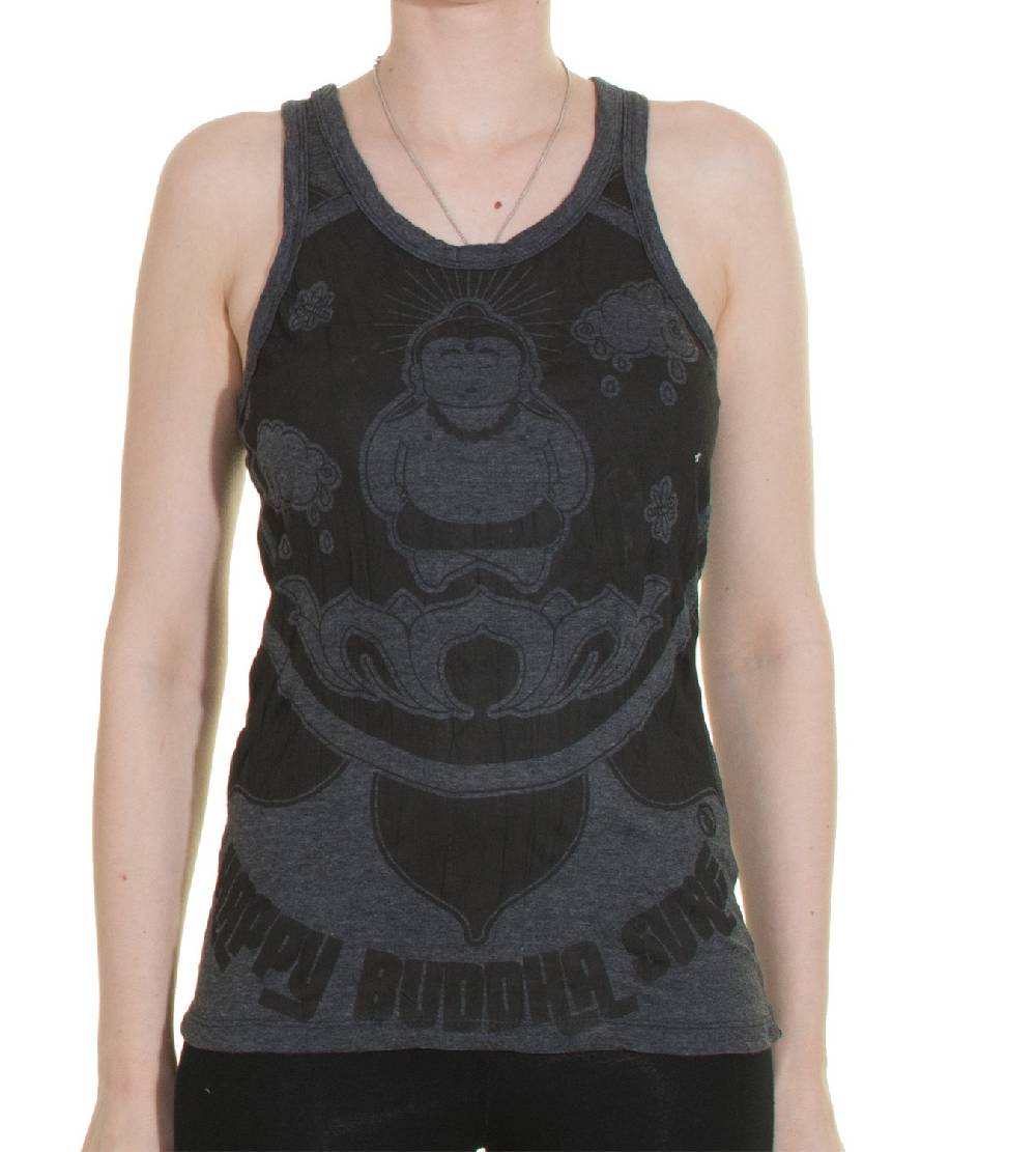 Kunst Und Magie 70er Retro Hippie Trägertop Sure Buddha Lotus Shirt