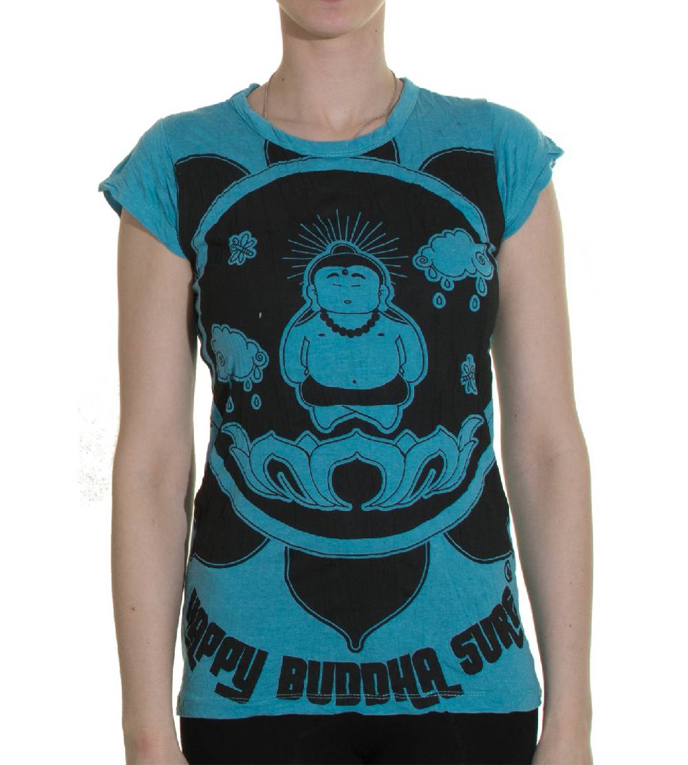 Kunst Und Magie 70er Retro T-Shirt Top Sure Buddha Lotus