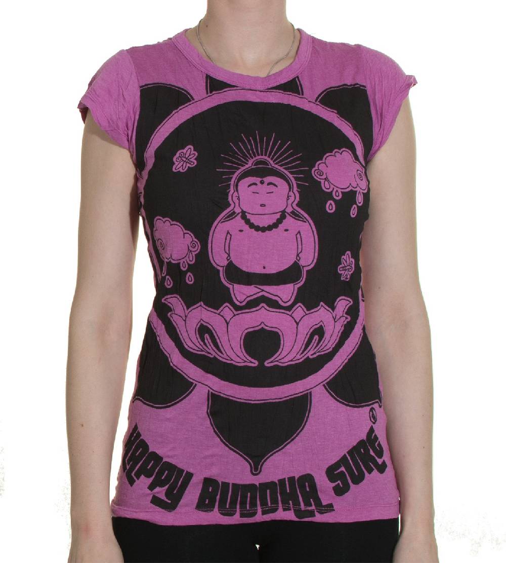 Kunst Und Magie 70er Retro T-Shirt Top Sure Buddha Lotus