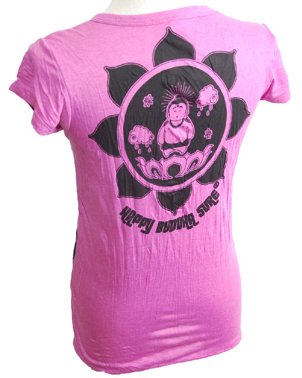 Kunst Und Magie 70er Retro T-Shirt Top Sure Buddha Lotus